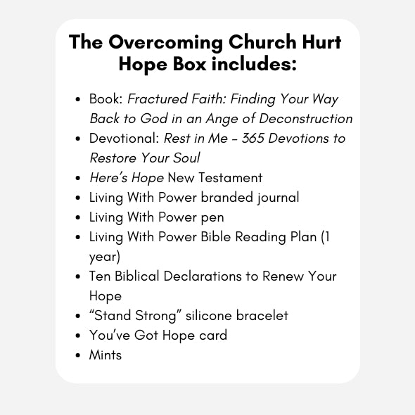 Overcoming Church Hurt Hope Box