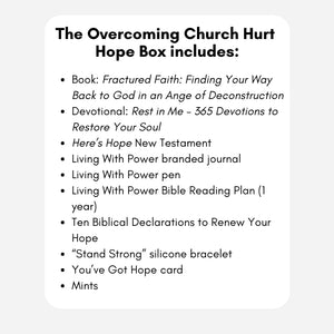 Overcoming Church Hurt Hope Box