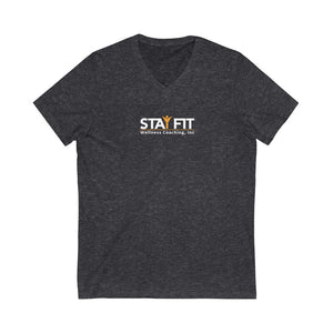 Stay Fit – Unisex Jersey Short Sleeve V-Neck Tee
