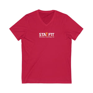 Stay Fit – Unisex Jersey Short Sleeve V-Neck Tee